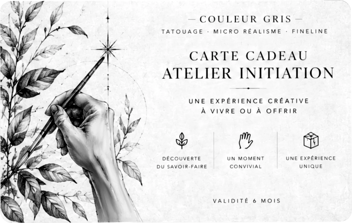 Carte cadeau atelier d'initiation au tatouage à Bordeaux